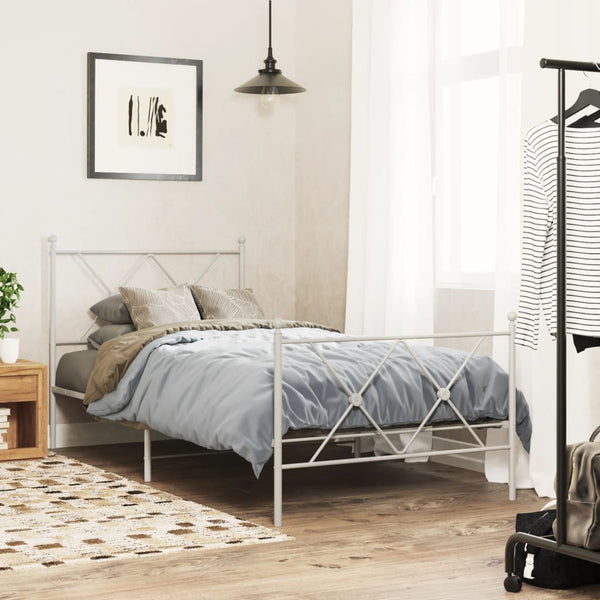 Weißes Metallkopfteil Afanasi 90cm