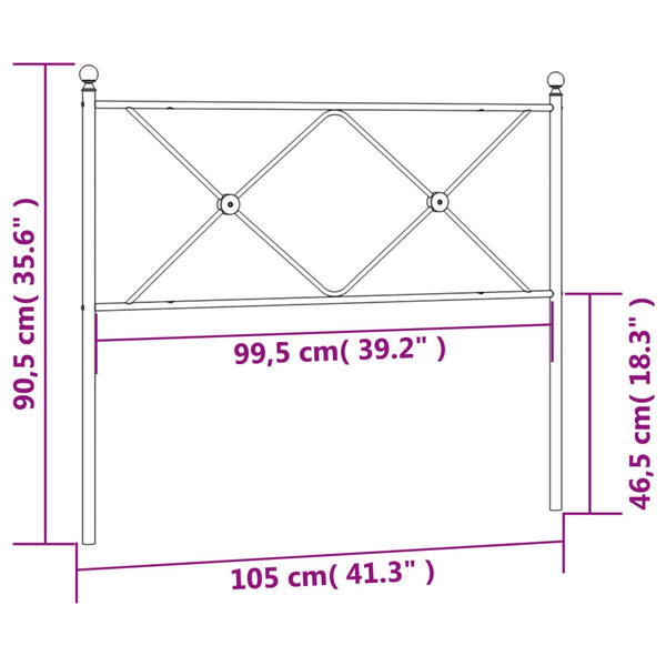 Weißes Metallbettgestell Afanasi 100cm