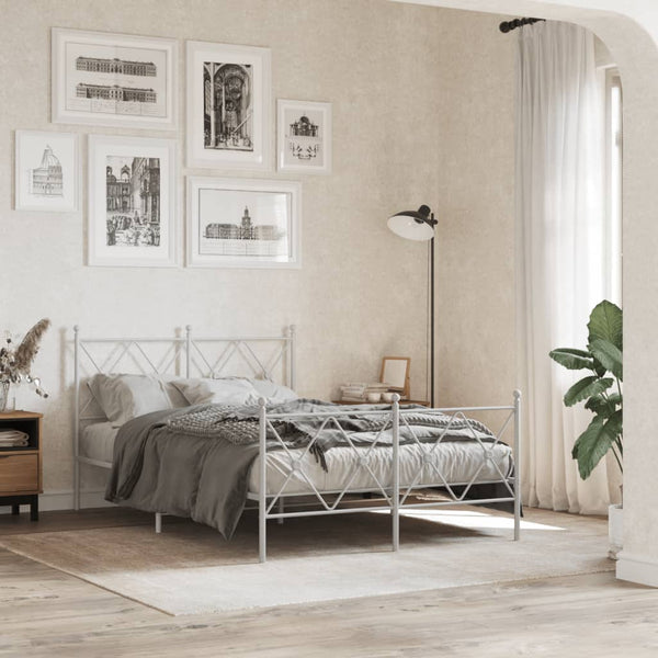 Weißes Metallbettgestell Afanasi 120cm