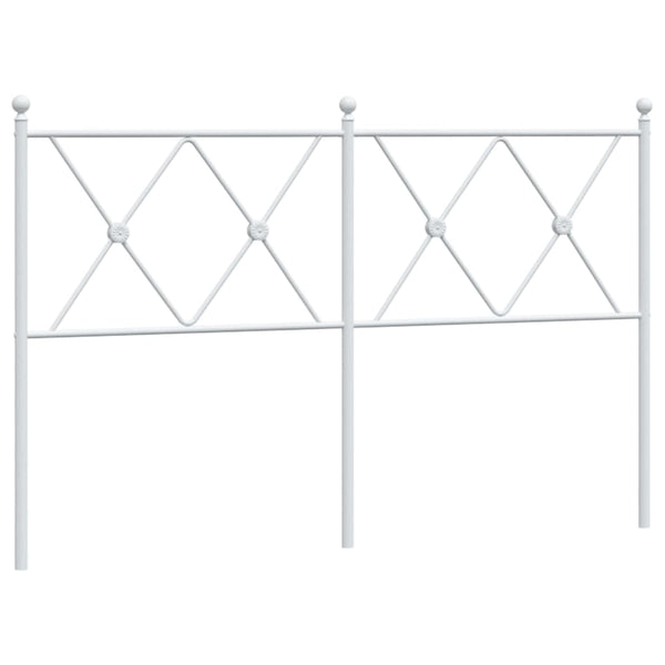 Weißes Bettkopfteil aus Metall Afanasi 137 cm