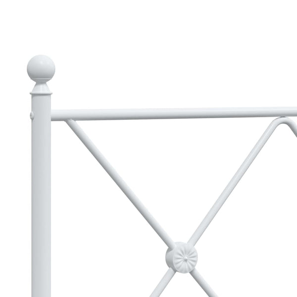 Weißes Metallkopfteil Afanasi 140cm
