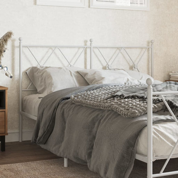 Weißes Metallkopfteil Afanasi 140cm