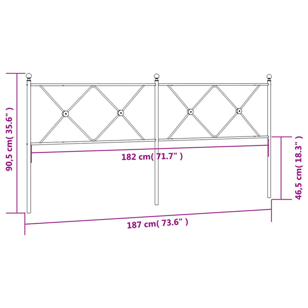 Weißes Metallbettgestell Afanasi 180cm