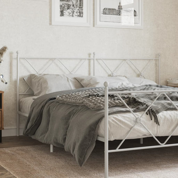 Weißes Metallbettgestell Afanasi 180cm