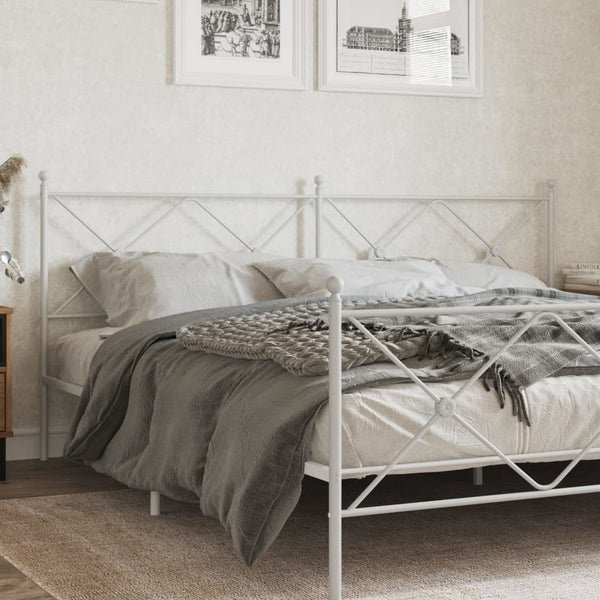 Weißes Metallkopfteil Afanasi 193cm