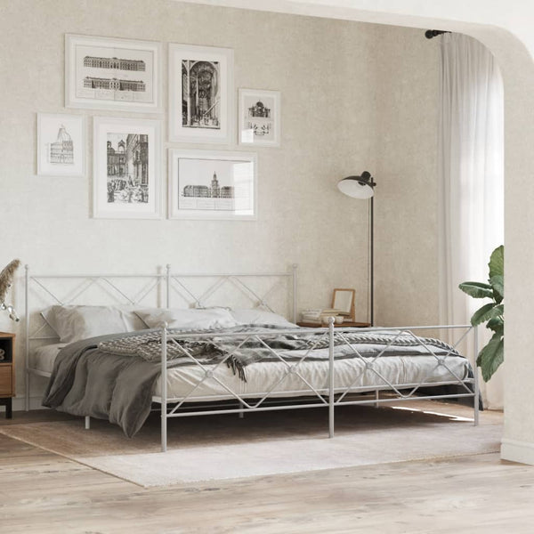 Weißes Metallkopfteil Afanasi 200 cm