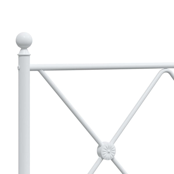 Weißes Metallkopfteil Afanasi 200 cm
