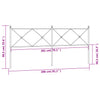 Weißes Metallkopfteil Afanasi 200 cm