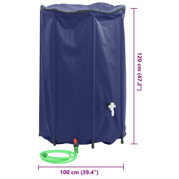 Vesisäiliö Elca taitettava hanalla 1000 l (pvc)