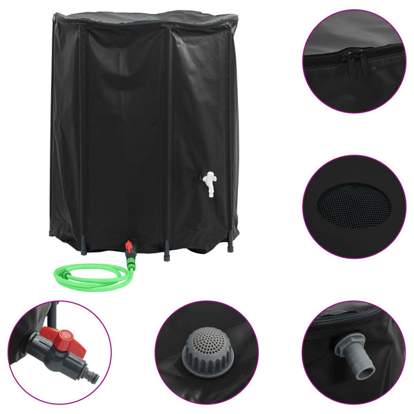 Elca 1250 l zusammenklappbarer Wassertank mit Hahn (PVC)