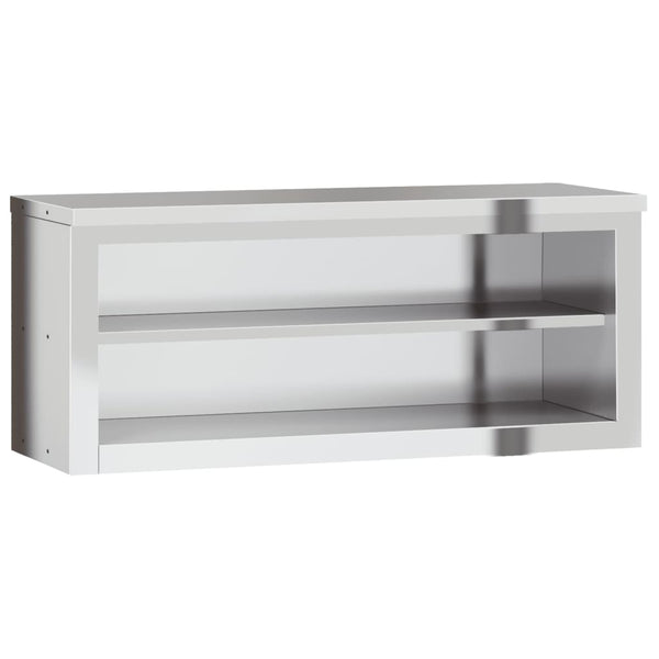 Cheazim Küchen-Wandschrank mit Regal aus Edelstahl