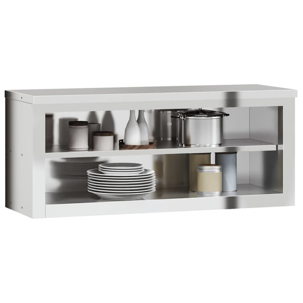 Cheazim Küchen-Wandschrank mit Regal aus Edelstahl