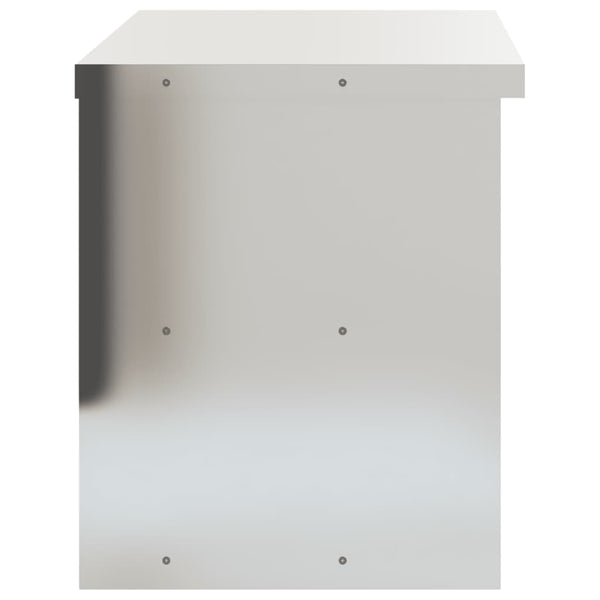 Cheazim Küchen-Wandschrank mit Regal aus Edelstahl
