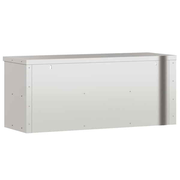 Cheazim Küchen-Wandschrank mit Regal aus Edelstahl