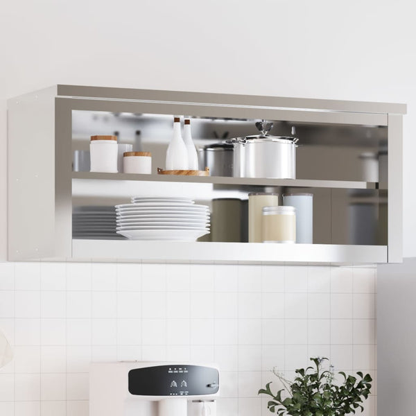 Cheazim Küchen-Wandschrank mit Regal aus Edelstahl