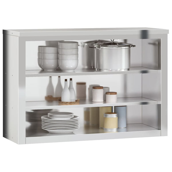 Edelstahl-Küchenhängeschrank mit Regalen Cheazim