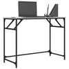 Grauer Schreibtisch Crengut 100x45x76cm (Holz und Stahl)