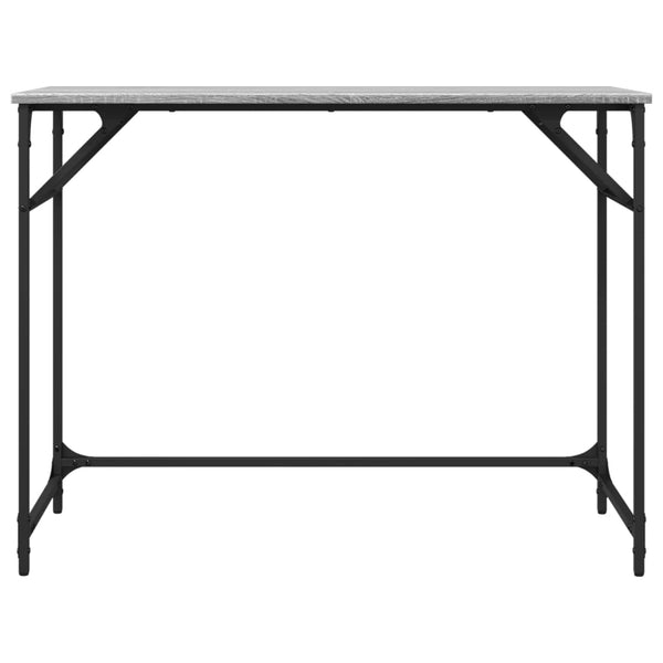 Grauer Schreibtisch Crengut 100x45x76cm (Holz und Stahl)