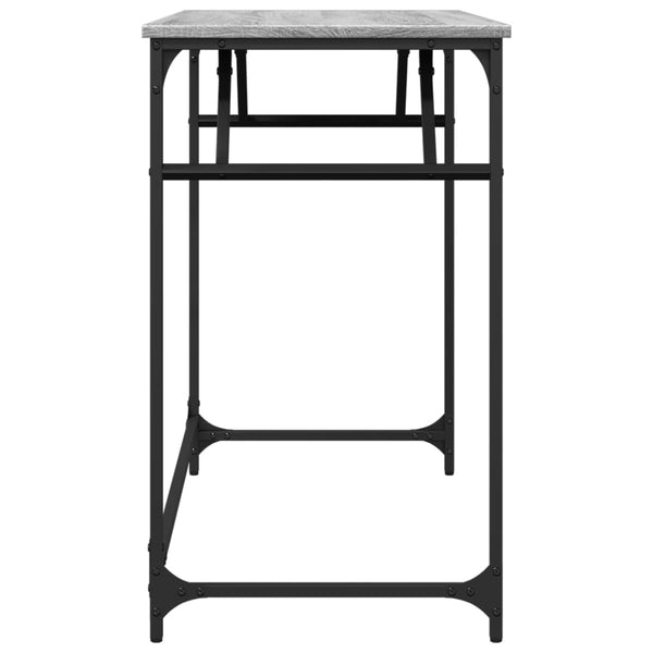 Grauer Schreibtisch Crengut 100x45x76cm (Holz und Stahl)