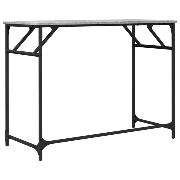 Grauer Schreibtisch Crengut 100x45x76cm (Holz und Stahl)
