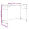 Grauer Schreibtisch Crengut 100x45x76cm (Holz und Stahl)