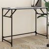 Grauer Schreibtisch Crengut 100x45x76cm (Holz und Stahl)