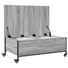 Grauer Couchtisch auf Rollen Irimias 91x55x34cm (Sonoma-Holz)