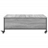 Grauer Couchtisch auf Rollen Irimias 91x55x34cm (Sonoma-Holz)