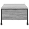 Grauer Couchtisch auf Rollen Irimias 91x55x34cm (Sonoma-Holz)