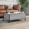 Grauer Couchtisch auf Rollen Irimias 91x55x34cm (Sonoma-Holz)