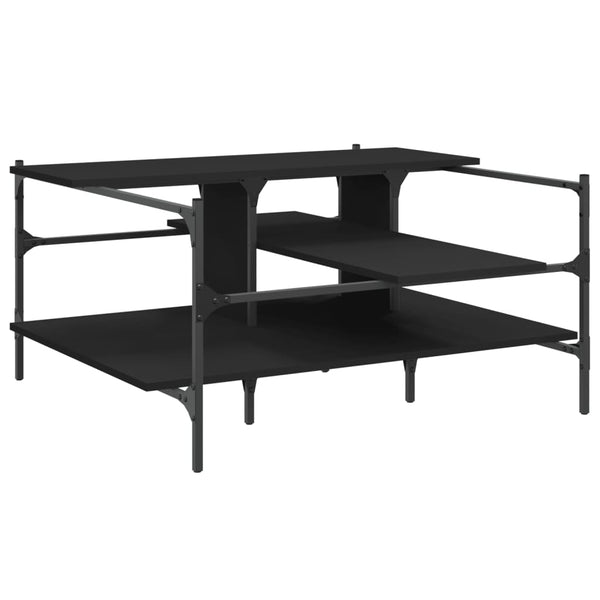 Schwarzer Couchtisch Sedara 100x100x48,5cm (Holz)