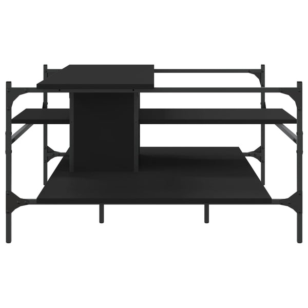 Schwarzer Couchtisch Sedara 100x100x48,5cm (Holz)