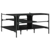 Schwarzer Couchtisch Sedara 100x100x48,5cm (Holz)