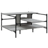 Grauer Couchtisch Sedara 100x100x48,5cm (Holz)