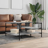 Grauer Couchtisch Sedara 100x100x48,5cm (Holz)