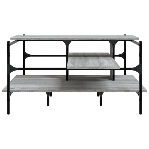 Grauer Couchtisch Sedara 100x100x48,5cm (Holz)