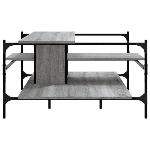 Grauer Couchtisch Sedara 100x100x48,5cm (Holz)