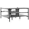 Grauer Couchtisch Sedara 100x100x48,5cm (Holz)
