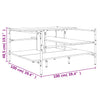 Grauer Couchtisch Sedara 100x100x48,5cm (Holz)