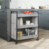 Grauer Küchenwagen Chivuta 70x30x82cm (Holz)