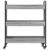 Grauer Küchenwagen Chivuta 70x30x82cm (Holz)
