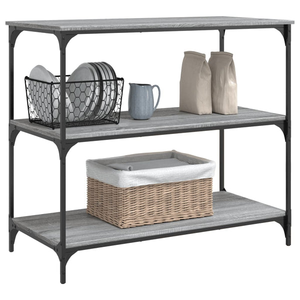 Grauer Küchenwagen Petruc 102x50x95cm (Holz)