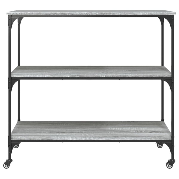 Grauer Küchenwagen Petruc 102x50x95cm (Holz)