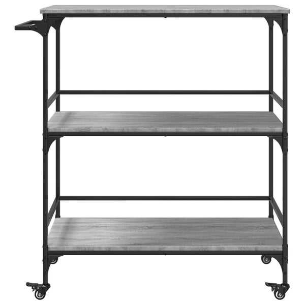 Grauer Küchenwagen Tripon 100,5x50x105cm (Holz)