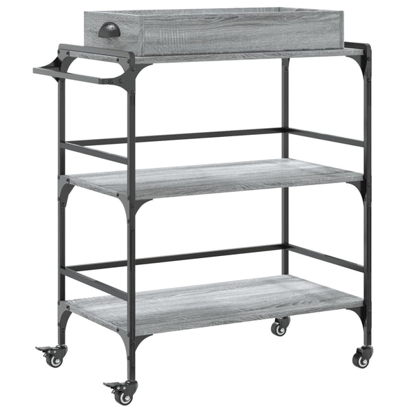 Grauer Küchenwagen Gever 81,5x41x92,5cm (Holz)