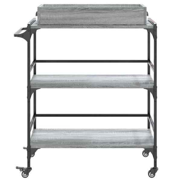 Grauer Küchenwagen Gever 81,5x41x92,5cm (Holz)