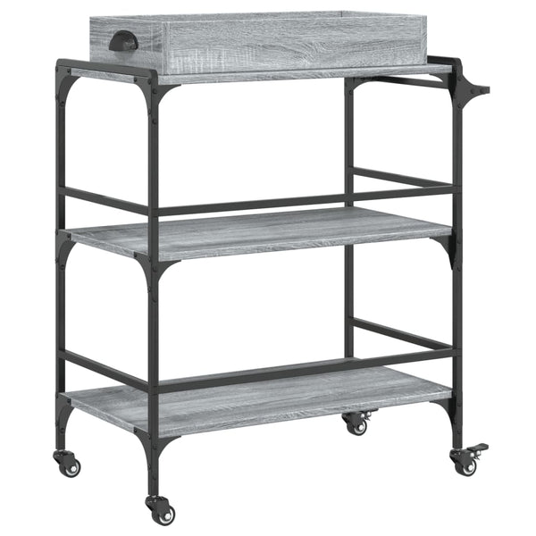 Grauer Küchenwagen Gever 81,5x41x92,5cm (Holz)