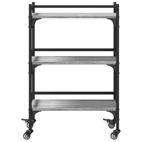 Grauer Küchenwagen Ange 50x35x75,5cm (Holz)