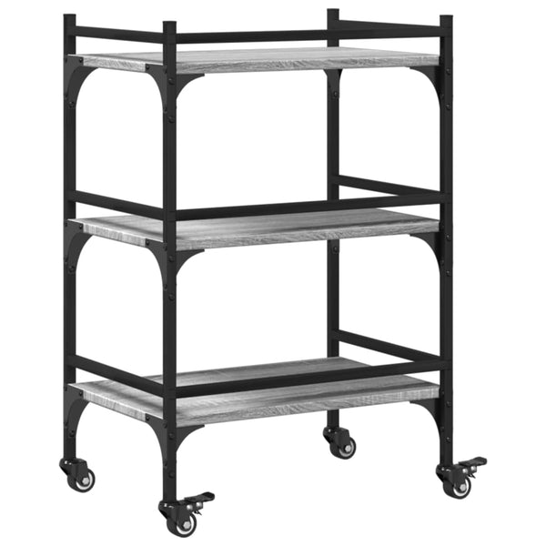 Grauer Küchenwagen Ange 50x35x75,5cm (Holz)
