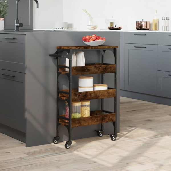 Dampfeiche Küchenwagen Lauri 53x20x76cm (Holz)